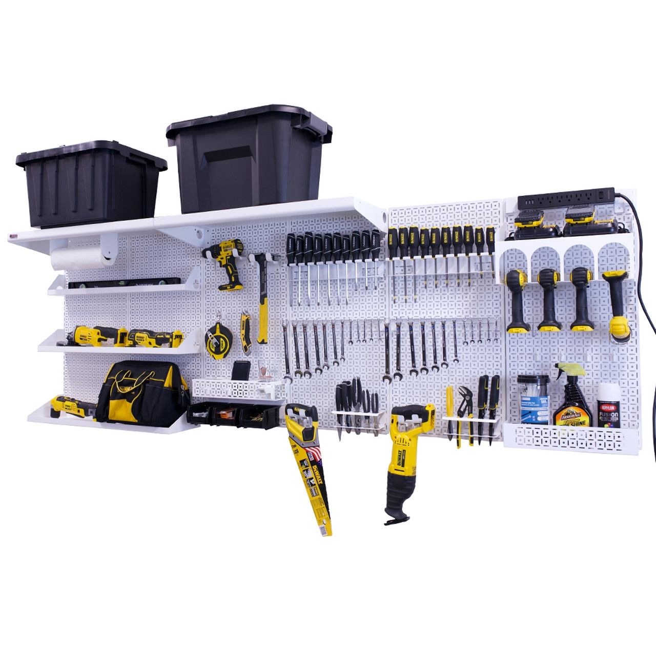 OmniWall Weekend Warrior Ultimate Tool Kit- Panel Color: White Accessory Color: White